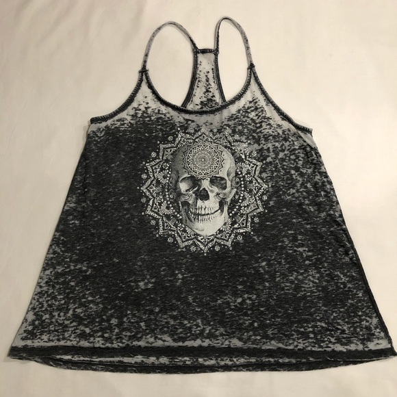 Hot Topic Tops - Hot Topic Shear Skull Tank Top Size XL